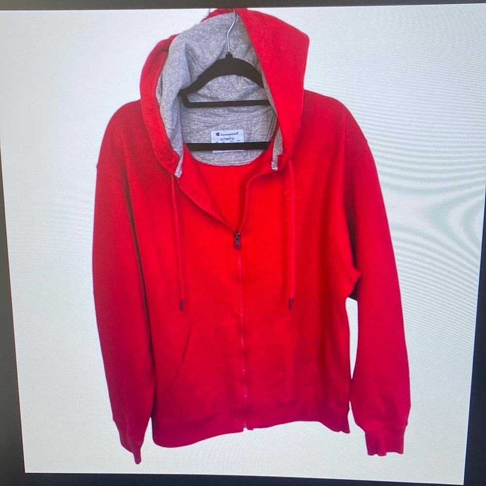 Champion Men's Red Hoodie Jacket